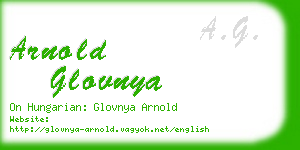 arnold glovnya business card
